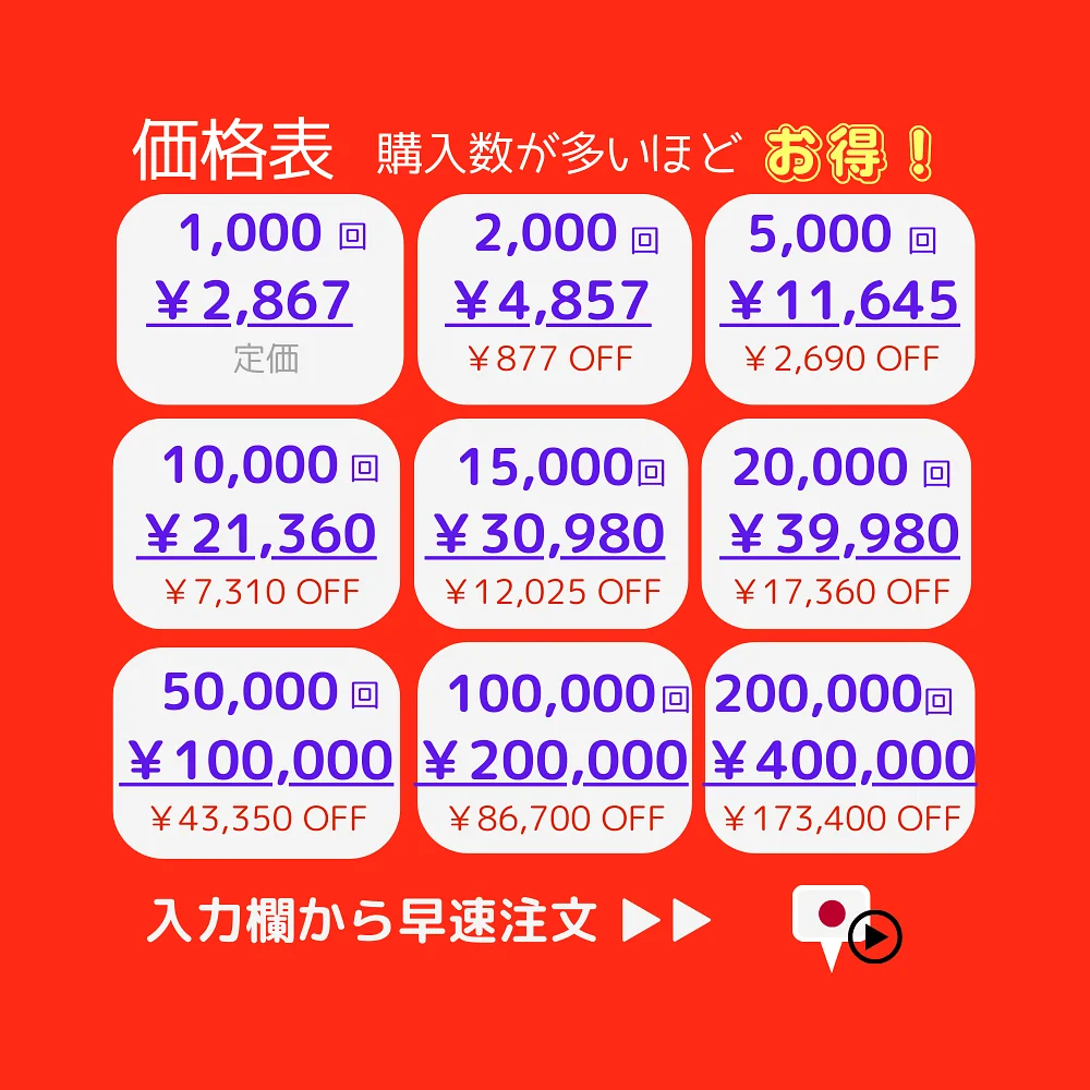 YouTubeの日本人からの動画再生回数を買う・購入する